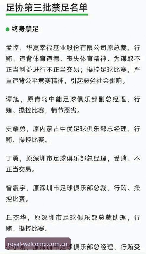 皇冠电脑版 资深用户深度解析足协第三批禁足名单——从皇冠电脑版看中国足球反腐风暴